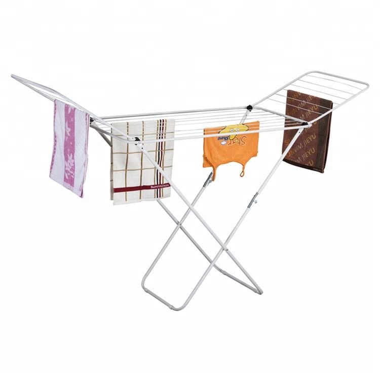 OEM 128-53CW outdoor white folding metal wire clothes dryer rack with iron tube